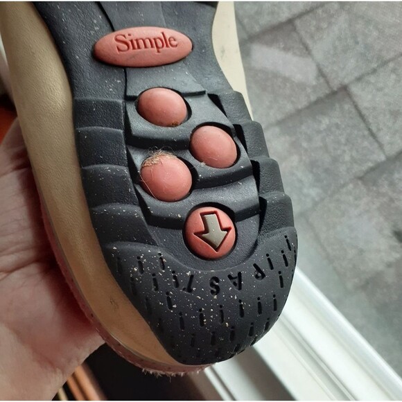 Simple Shoes Womens 7.5 W Pink Slip-On Shoes Clogs Flat Comfort Suede Leather - Picture 3 of 6